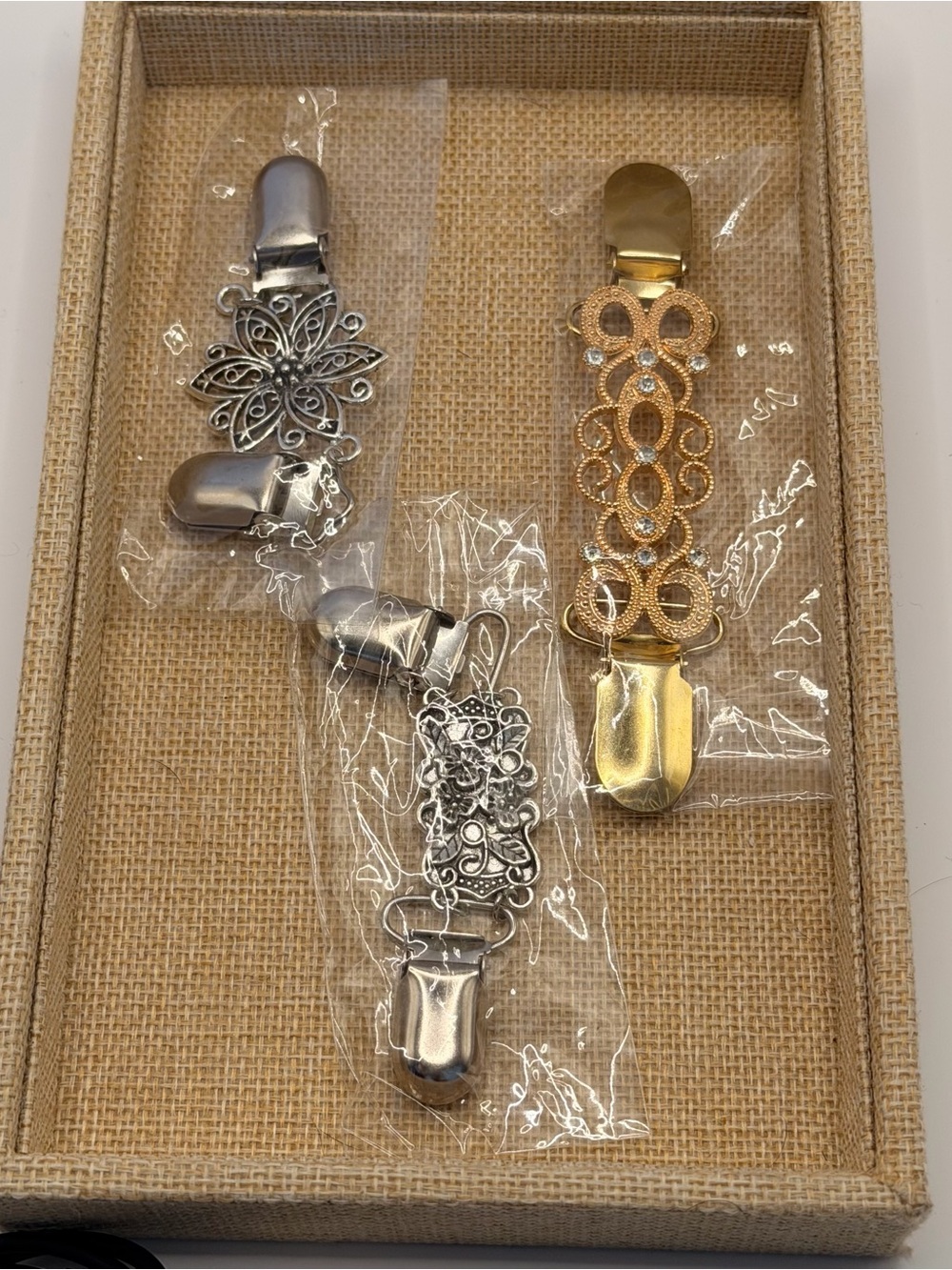 Metal Flower Theme Tag Holder (set‎ Of 3, New)